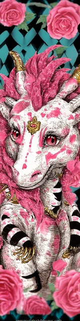 Free dragon bookmark featuring a nervous-looking dragon